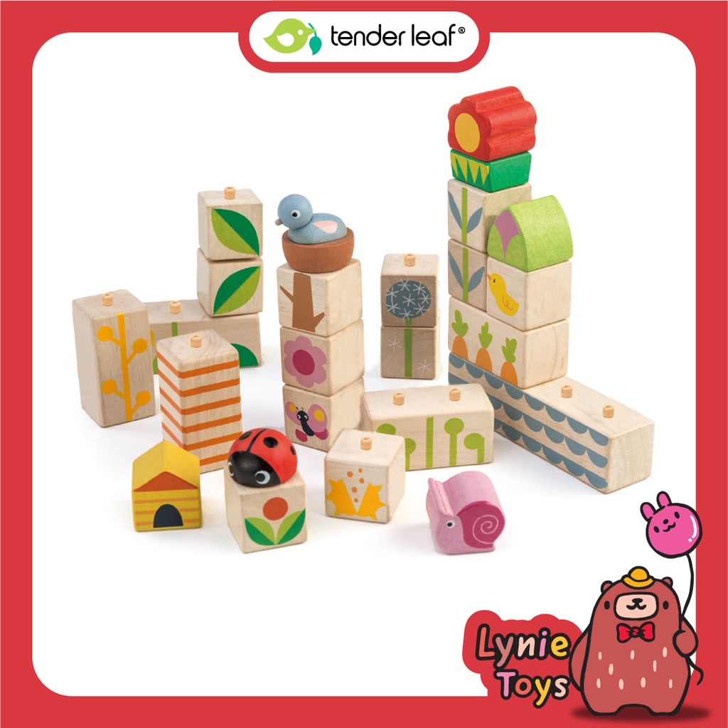 Tender Leaf Toys Wooden Educational Garden Blocks Theme Set | Shopee ...