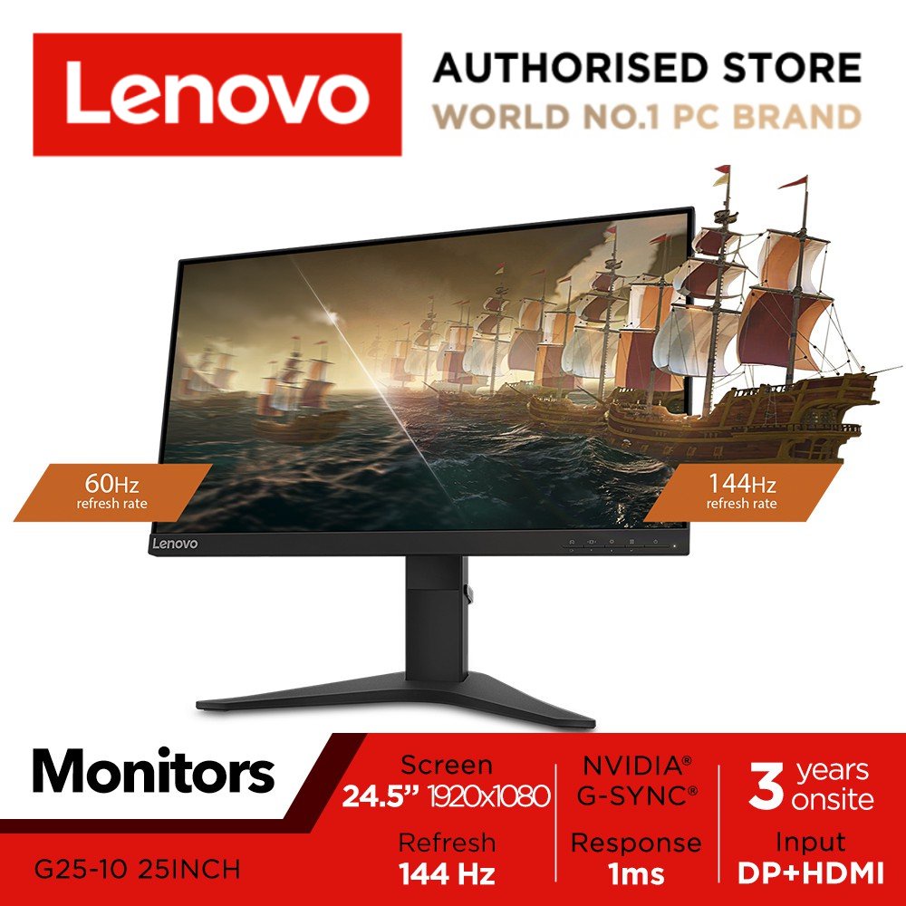 Lenovo 24.5 inch NVIDIA G-SYNC Gaming Monitor - G25-10