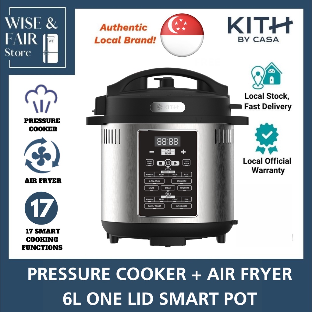 KITH MPA B6L BK 17 in 1 Multifunctional Pressure Cooker Air Fryer One Lid Only Easy to Clean Operate Shopee Singapore
