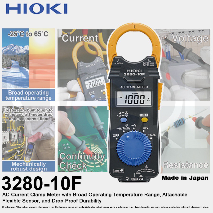 Hioki 328010F AC Current Clamp Meter (Made in Japan) One Year Warranty Shopee Singapore
