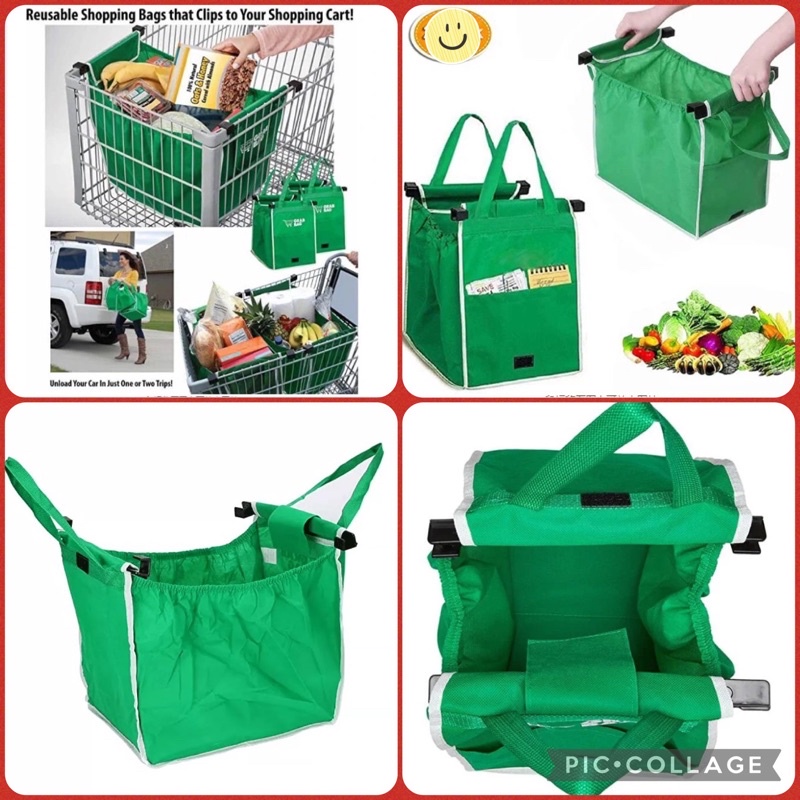 Large, Foldable supermarket Groceries Shopping Bag (SG Stocks) | Shopee ...