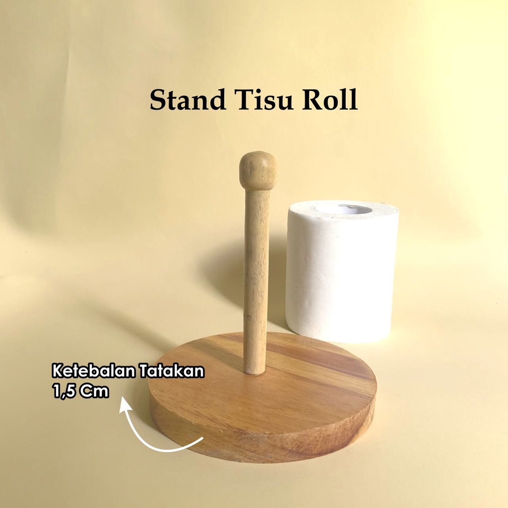 KAYU Tissue Roll Stand Wooden Tissue Roll 13.5 cm Tissue Roll Holder ...