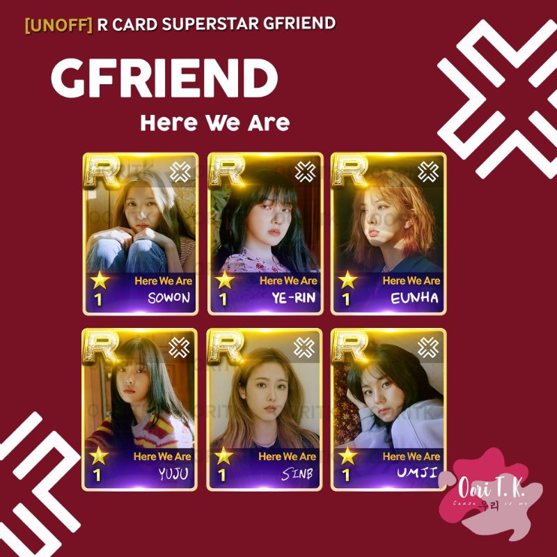 MIN Purchase 3PCS - MIX) R CARDS Superstar GFRIEND Pt.1
