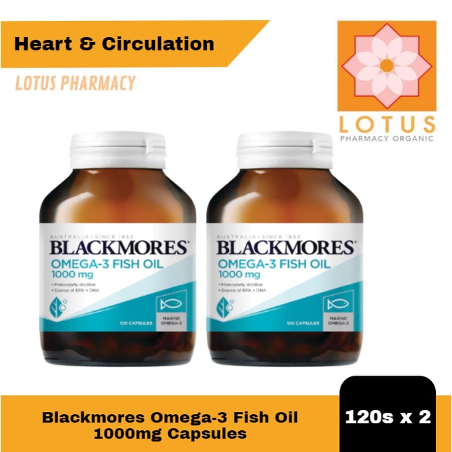 Blackmores Fish Oil 1000mg 120s x 2 | Shopee Singapore