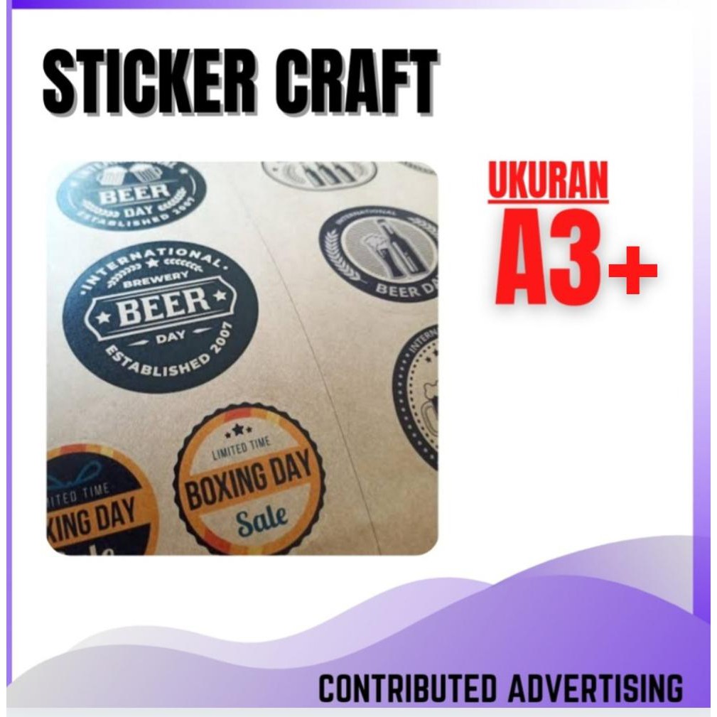 Kraft Sticker Printing / A3+ Kraft Stickers / A3+ Kraft Printing / A3 ...