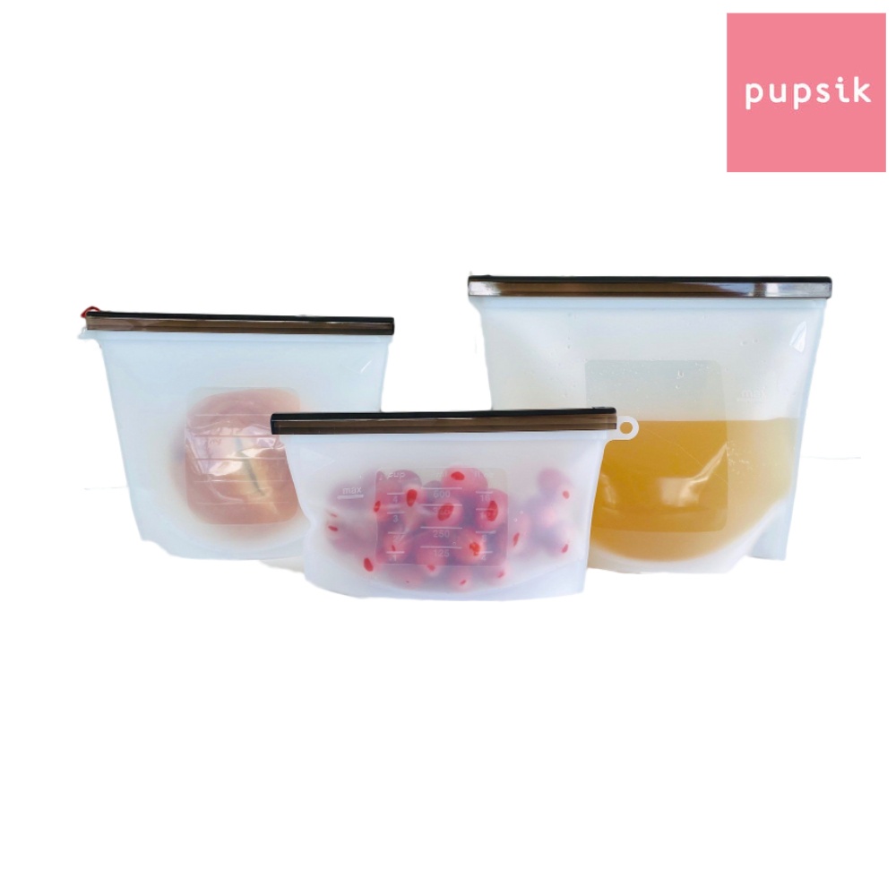 Biomom Leakproof Silicone Food Storage Bag - Clear (3 Sizes) | Shopee ...