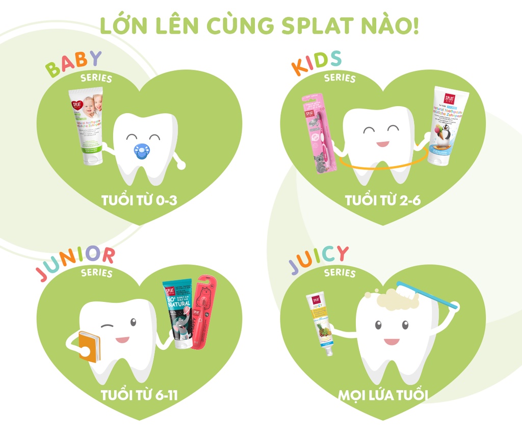 SPLAT Kids Toothpaste for Children 2 - 6 Years Old Strawberry and ...