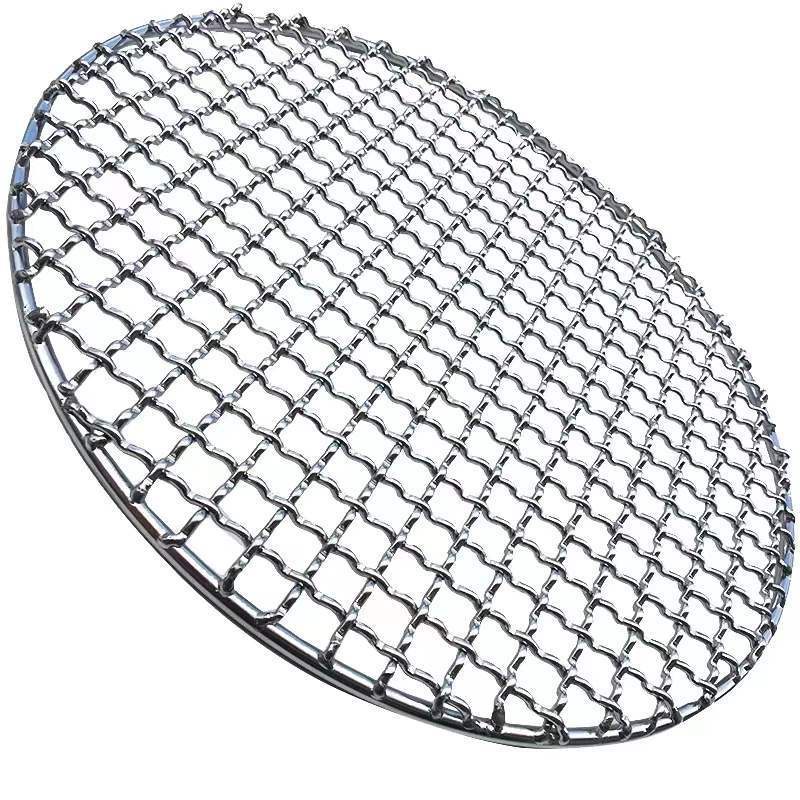 BBQ Grill round Stainless Steel 304 Charcoal Fire Double-Edged Fine ...