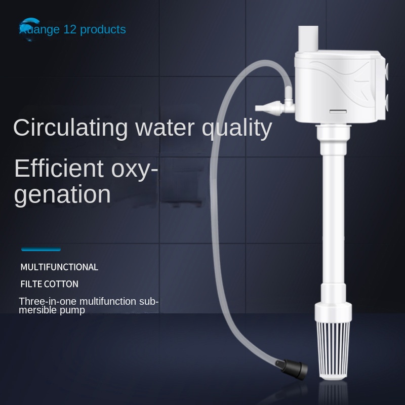 Threeinone water filter pump waterfall oxygenation circulation