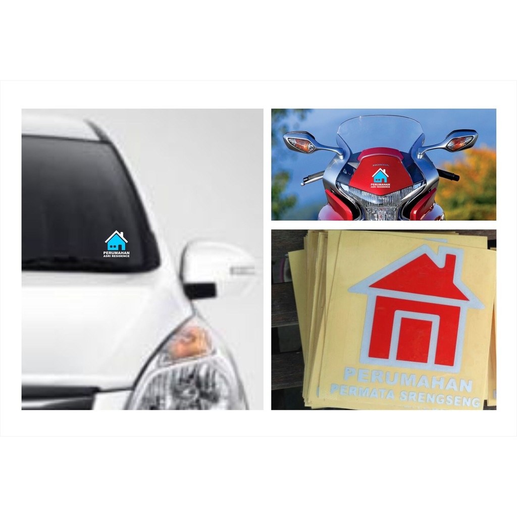 Car Cutting Stickers Motorcycle/s - 2-Color Housing Complex Signs ...