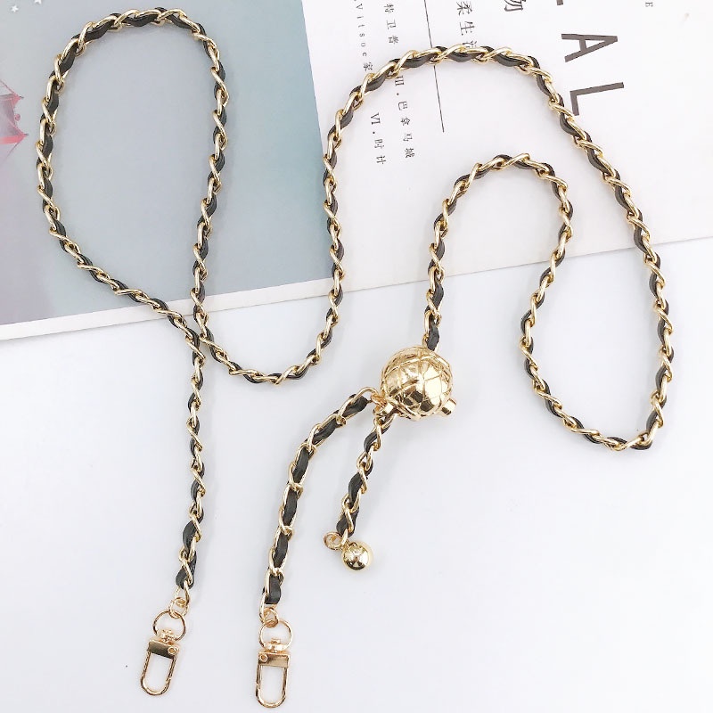 Diagonal strap lanyard mobile phone bag with chain head Hanging neck ...