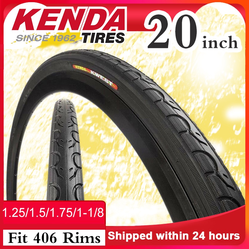 KENDA 406 Folding Bike Tyre 20 X 1.25 1.5 1.75 1 1 8 Bicycle Tire 20 Inch Foldable Bicycle Outer Tire Cycling Accessories Shopee Singapore