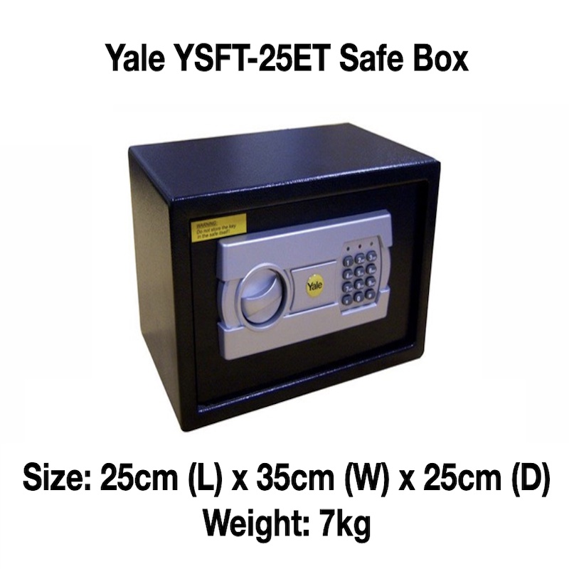Yale Safe Box YSFET25 Safe Shopee Singapore