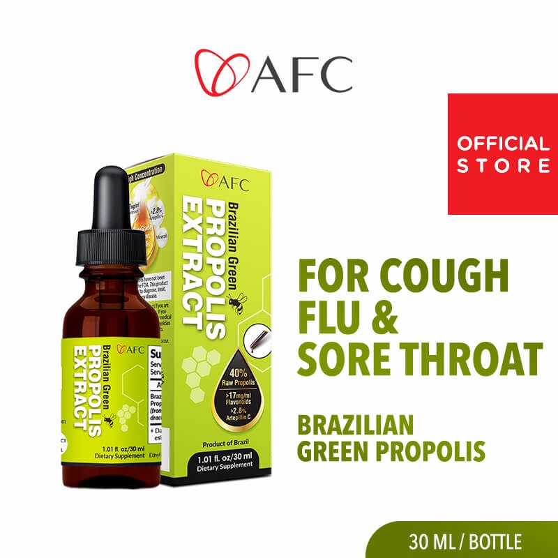 AFC Brazilian Green Propolis Extract 30ml for Cough Sore Throat Flu