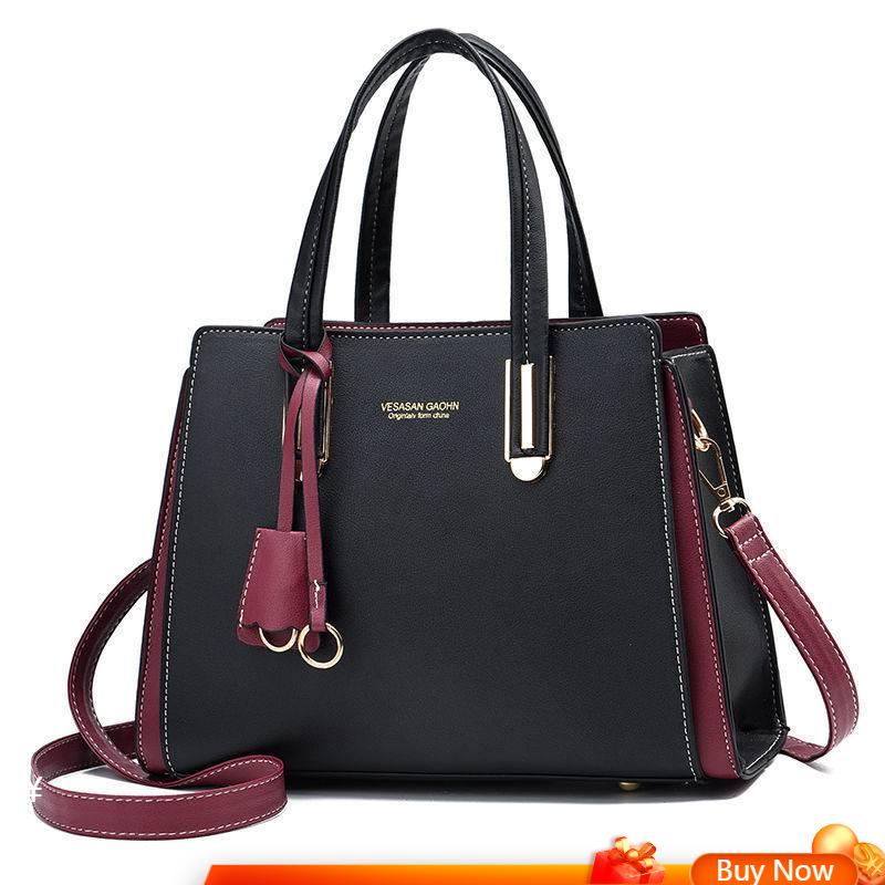 【Magic Girl】Urban Women's Bag  New Fashion Handbag Korean Dignified Contrast Color Shoulder Crossbody Bag