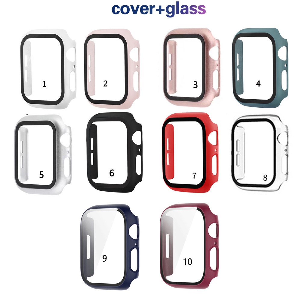 PC Case with Tempered Glass Screen Protector for Apple Watch 38mm 42mm ...