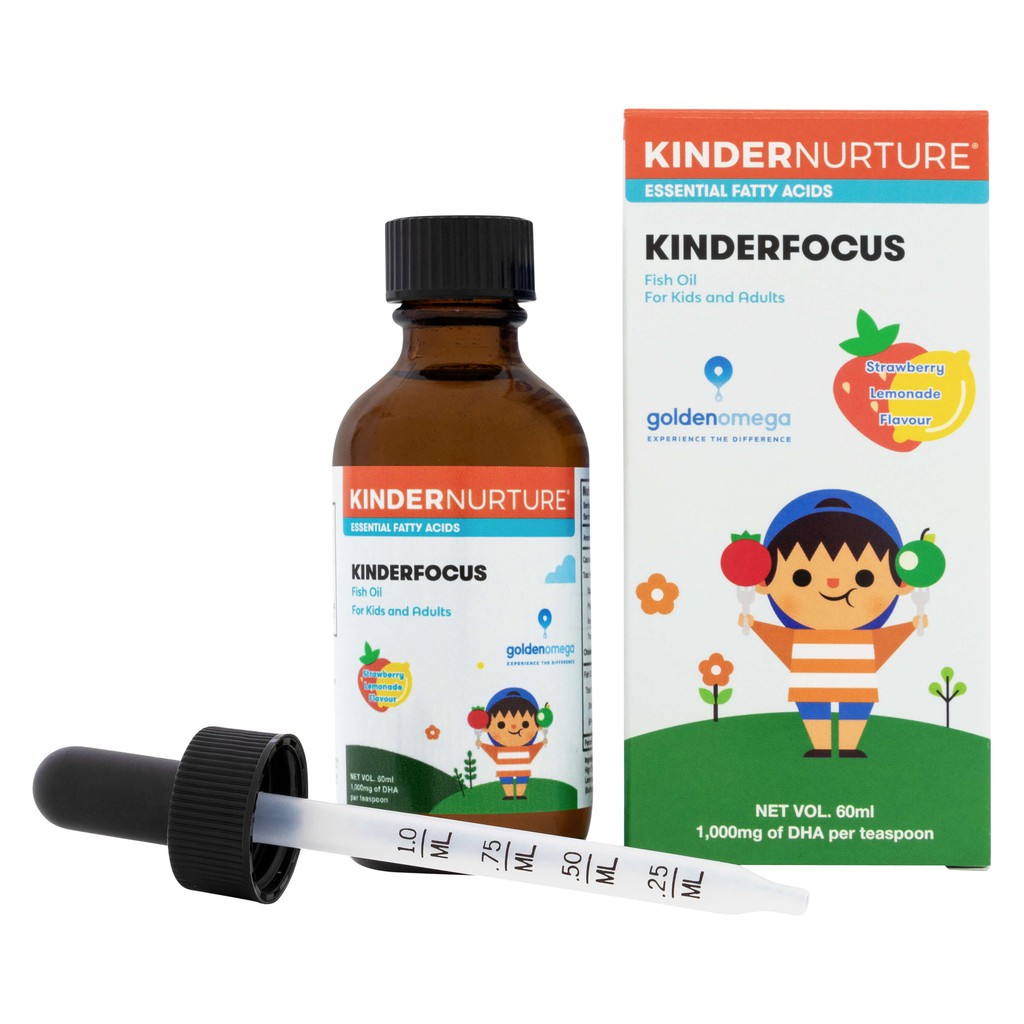 [Short Expiry] Kinder Nurture KinderFocus Fish Oil- Strawberry Lemonade ...
