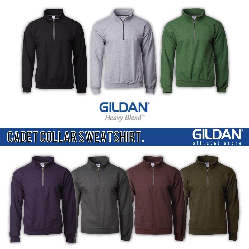 Gildan cadet sale collar sweatshirt