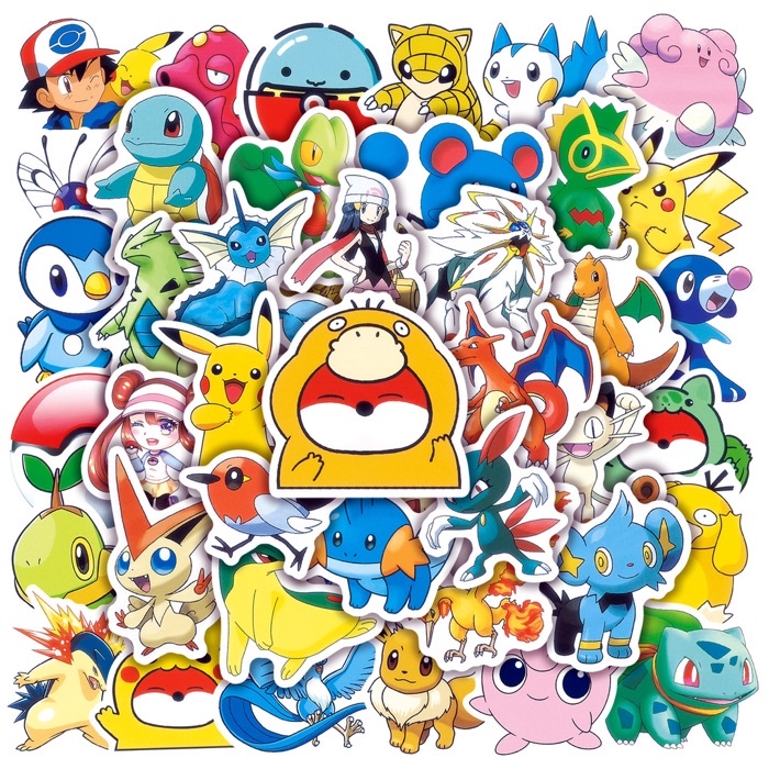 [SG] 50/100/200pcs Unique Pokemon Pikachu Stickers Anime Cartoon ...