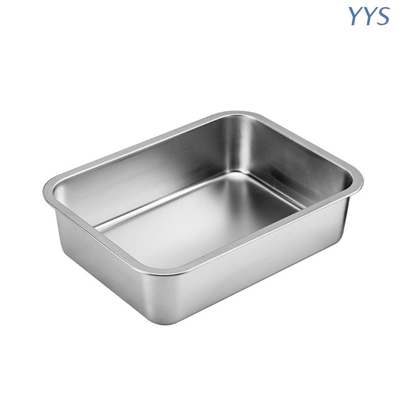 YYS Highquality Stainless Steel Durable Litter Pan for Cat Kittens