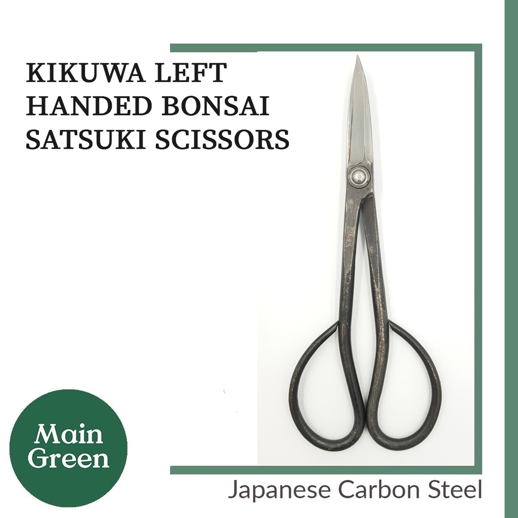 Kikuwa Left Handed Bonsai Satsuki Scissors Japanese Carbon Steel Main