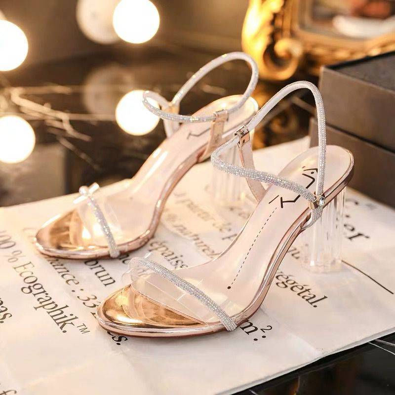 Glass deals transparent heels