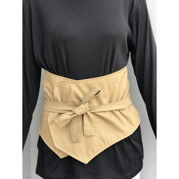 Obi belt basic sand (all sizes fit small & fat) | Shopee Singapore