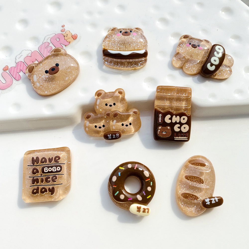 Cartoon Transparent Bear DIY Crocs Charm DIY Phone Case DIY Decoration