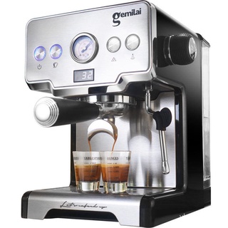 1pc Gemilai Small Semi-Automatic Espresso Machine Crm2008, 5bar-4 Cups  Steam Espresso Machine, With Glass Pot And Steam Wand For Frothing Milk,  800w-120v, Suitable For Making Espresso/American Coffee/Cappuccino/Macchiato  At Home