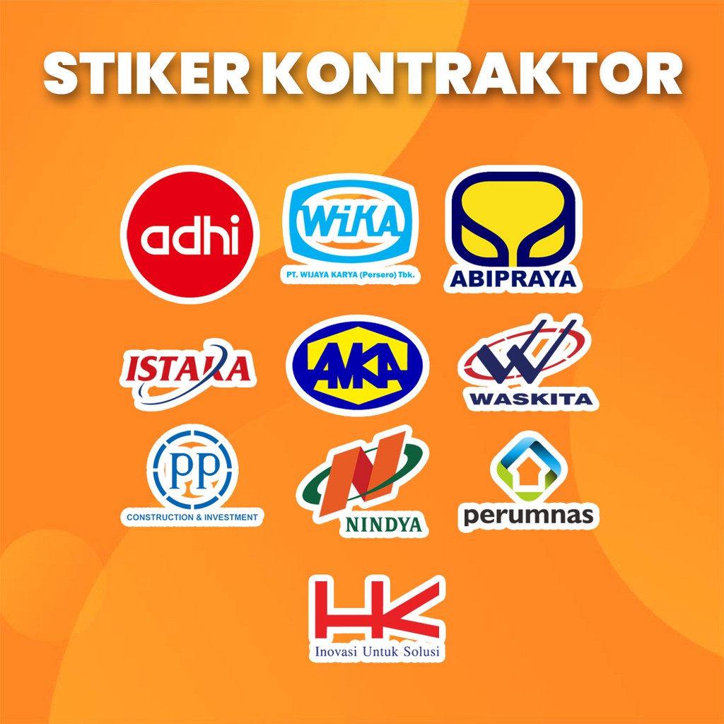 Stickers BUMN Contractor Project Helmet Stickers Cutting/ (Waterproof ...