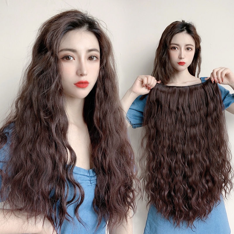 Wig Female Long Curly Hair U-shaped Big Wave Fluffy Corn Perm Long Hair ...