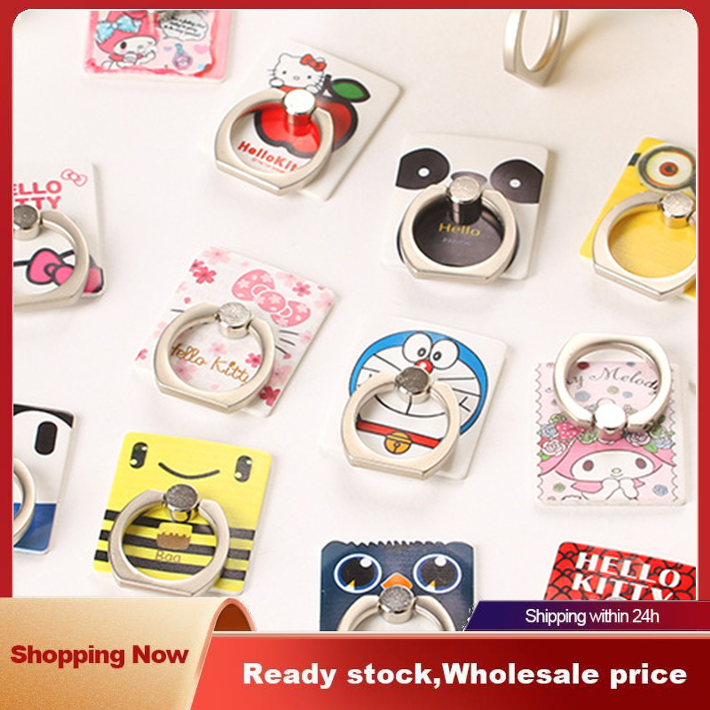 calcutta Phone Ring Holder Cute High-viscosity Stainless Steel Cartoon Tablet Ring Buckle