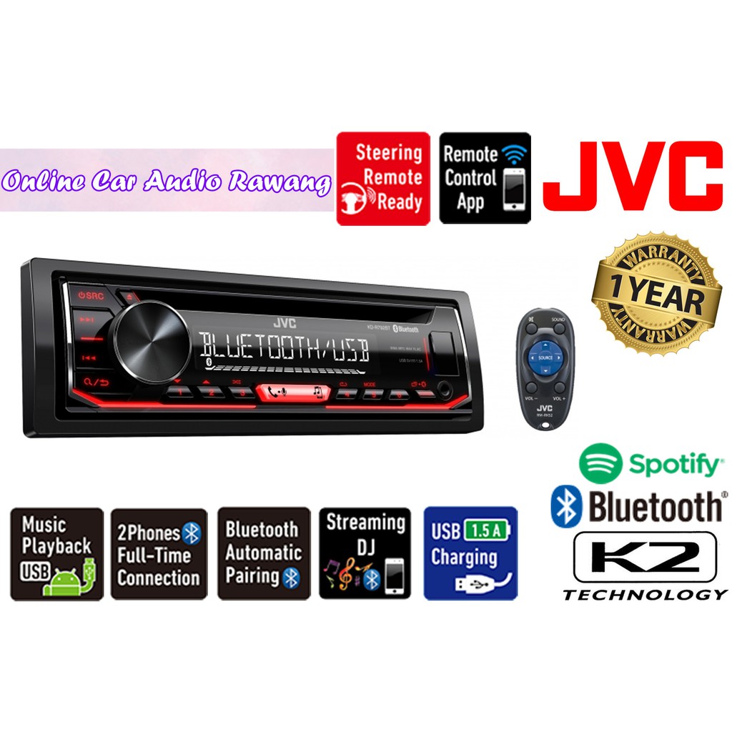 JVC KD-R792BT Single Din Player | Shopee Singapore