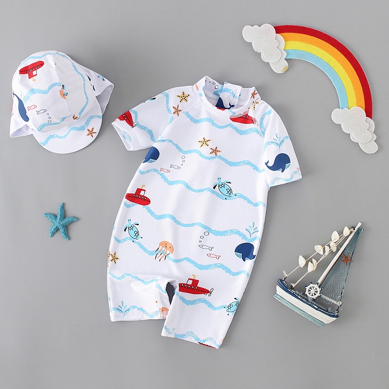 Newborn baby 2025 boy swimsuit