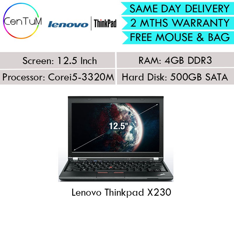 [Same Day Delivery] Lenovo Thinkpad X230 12.5