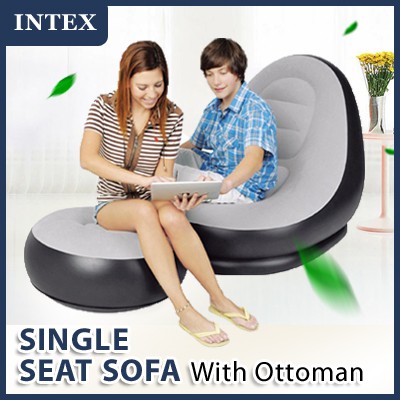 Intex Inflatable Sofa Seat with free Ottoman Leg Rest *** Optional ...