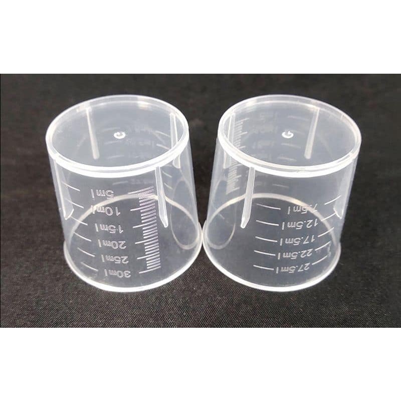 30 pcs Disposable measuring Cup with marking 30ml, 50ml or 100ml