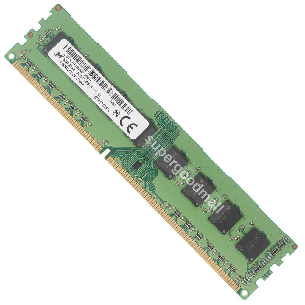 Micron 8GB 2Rx8 PC3-12800U DDR3-1600Mhz 1.5V 240Pin DIMM Desktop