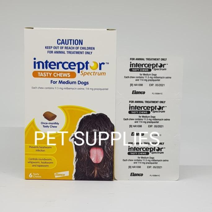 Interceptor Broad Spectrum Dog Worm Medicine Size 1122 Kg (Australia