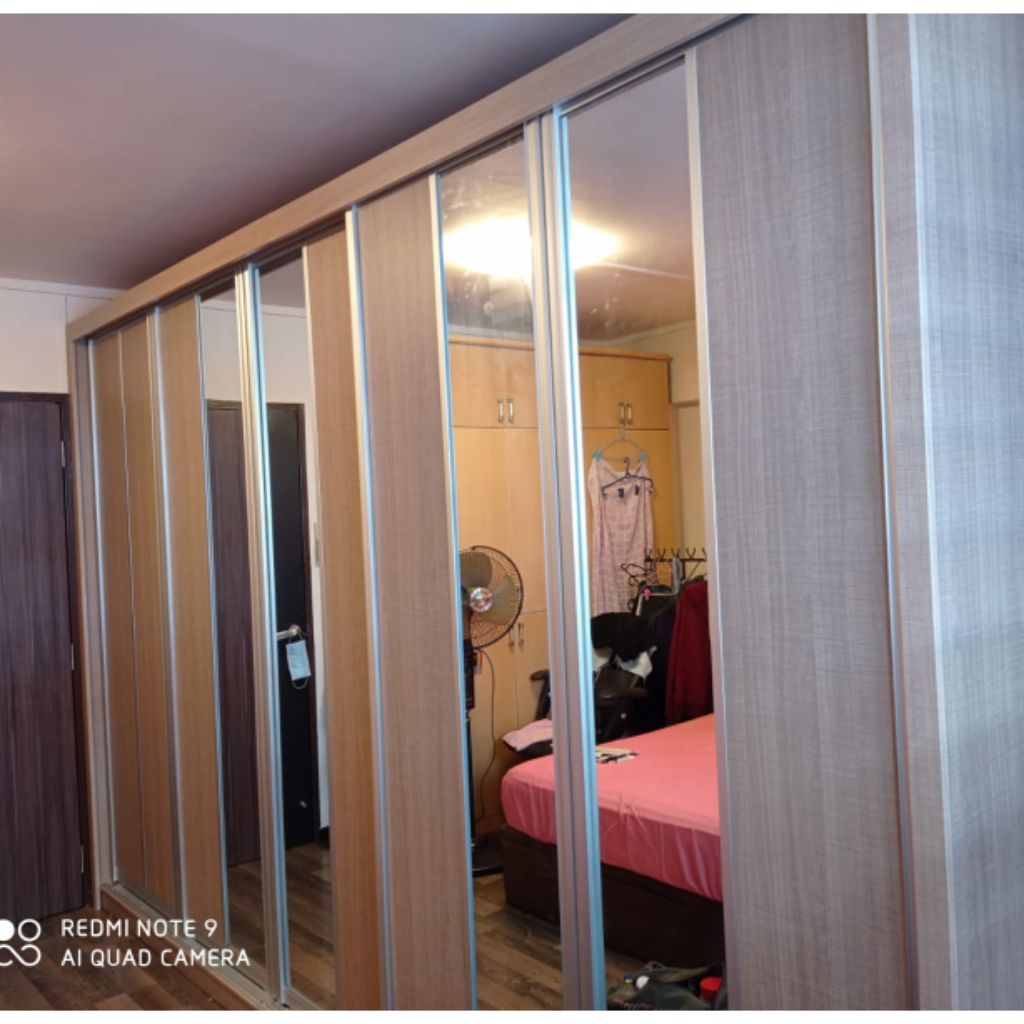 [Furniture Empire] Solid MDF Customizable Modular Sliding Wardrobe 5 to ...