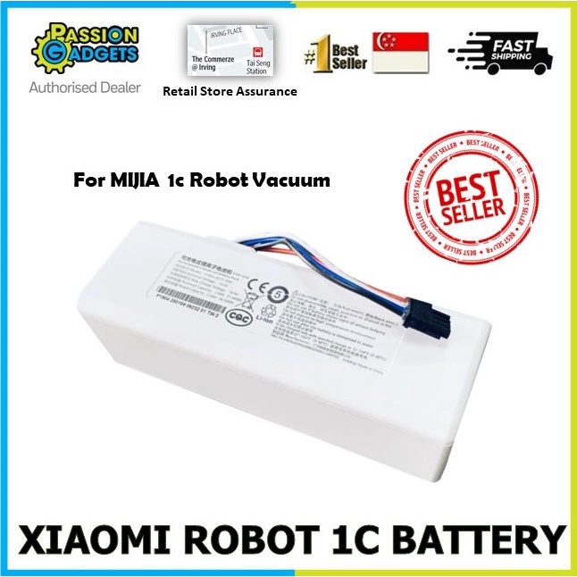 6500mAh Replacement Battery for Xiaomi Mijia 1C STYTJ01ZHM 14.4V Li-ion Battery Vacuum Cleaner Robot Vacuum Cleaner