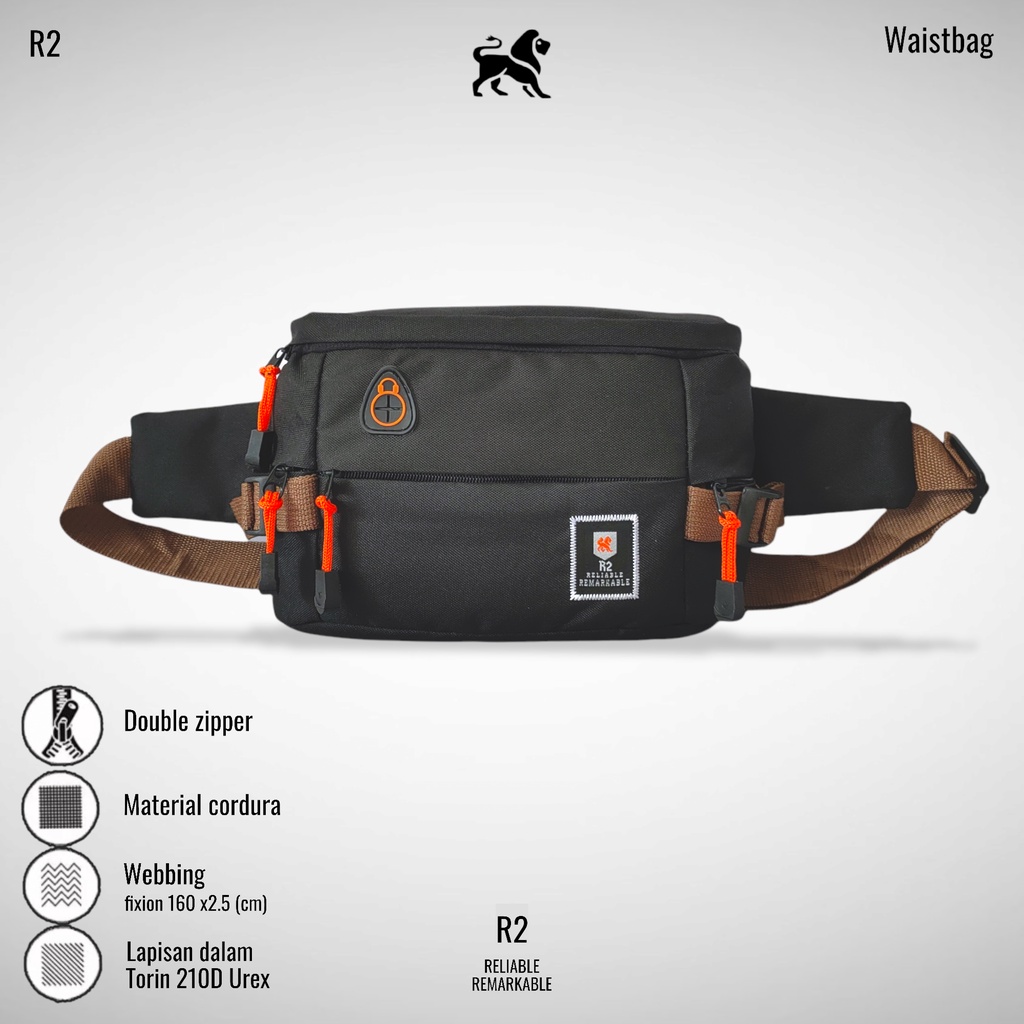 Best Men s Bags Men s Waist Bags R2 006 Plain Unisex Waistbags Shopee Singapore