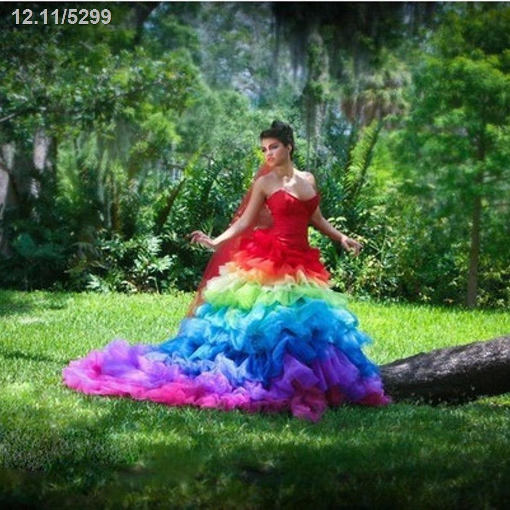 Rainbow dress for on sale wedding