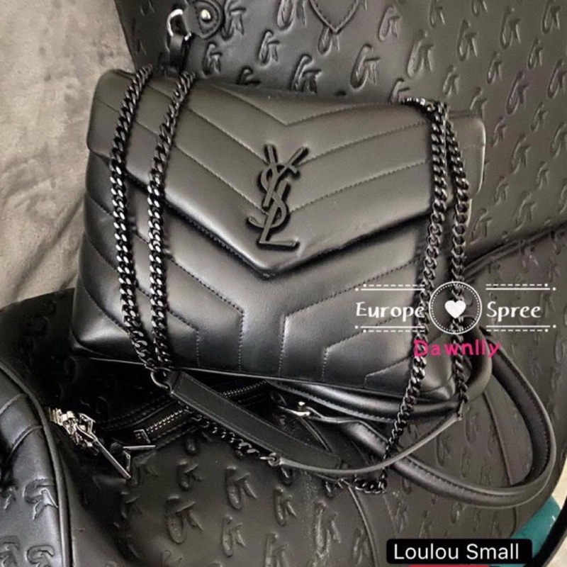 Ysl black cheap on black loulou