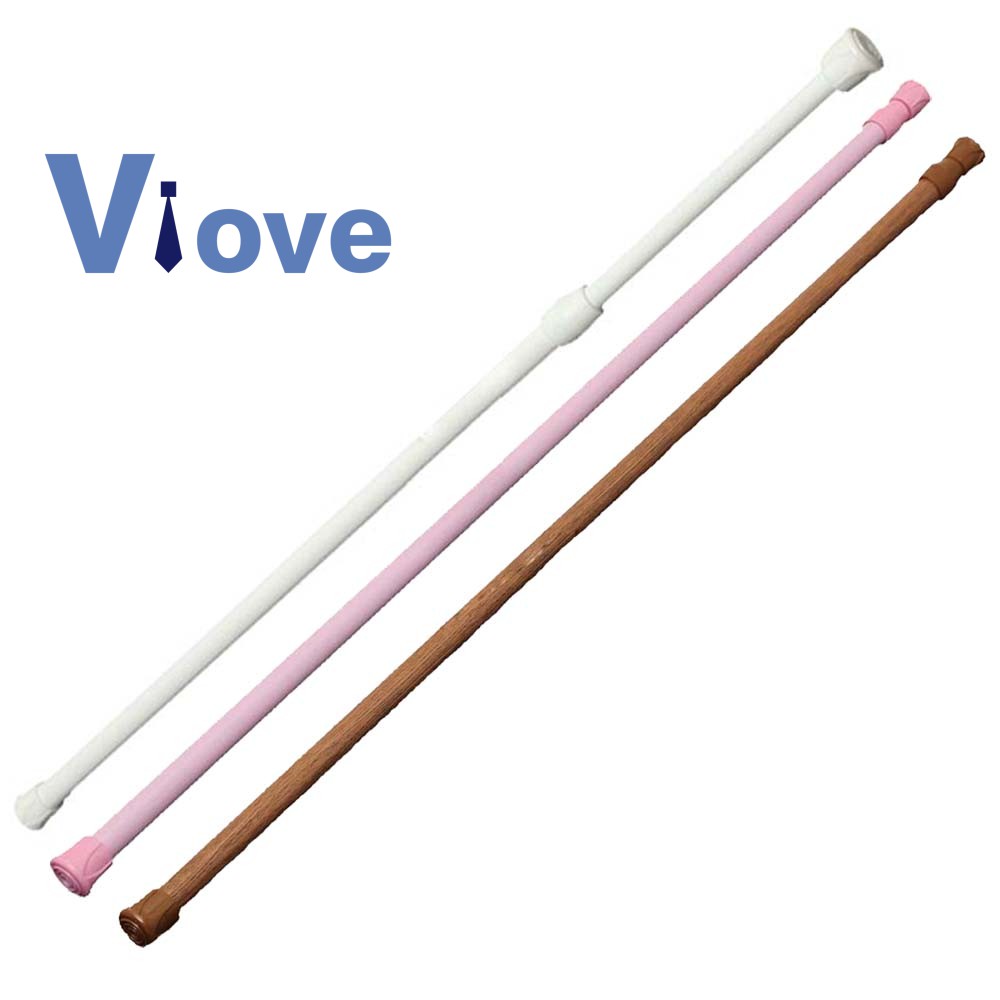 Spring Loaded Extendable Telescopic Net Voile Tension Curtain Rail Pole ...