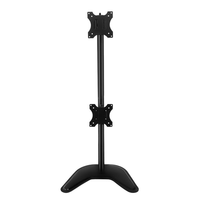 Heavy Duty Fully Adjustable Single / Dual Monitor Stand Two Arms Desk ...