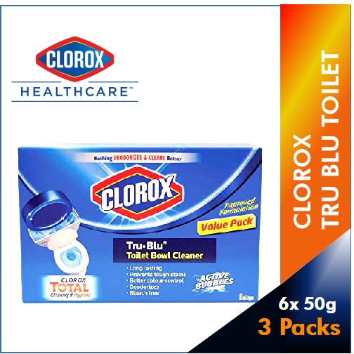 Clorox Tru Blu Toilet Bowl Cleaner Tablets, 6x50g Shopee Singapore