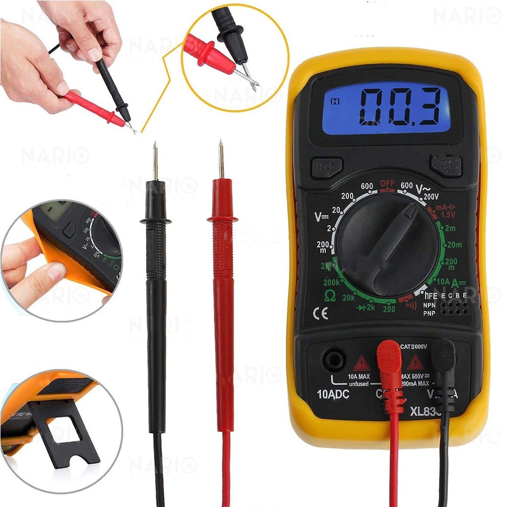 XL830L Digital Multimeter AC/DC Voltmeter Voltage Tester LCD Display Measuring Tool