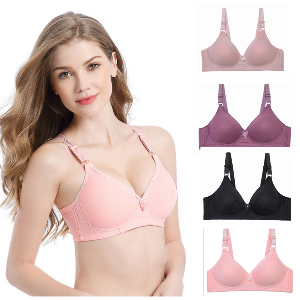 Ready Stock Non-Wired Bra Soft Smoothing Size 36-42 A/B Cup Push Up  Seamless Women Bras Comfortable Underwear
