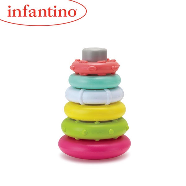 Infantino F315046 Rock 'N Stack Rings-Pink For Age Grade 6m+ | Shopee ...